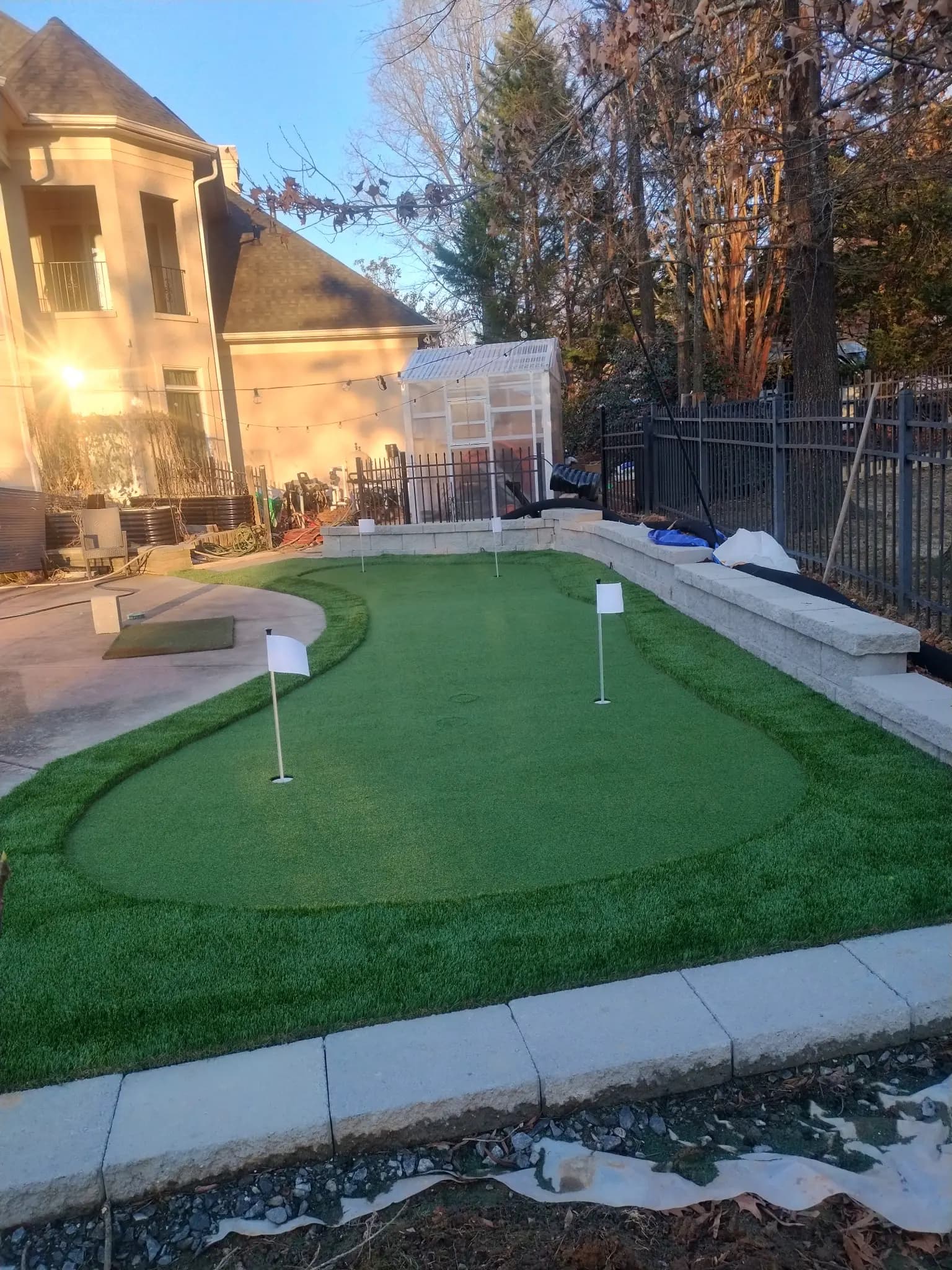 Putting Green — Estate Courtyard with Chipping Ramp