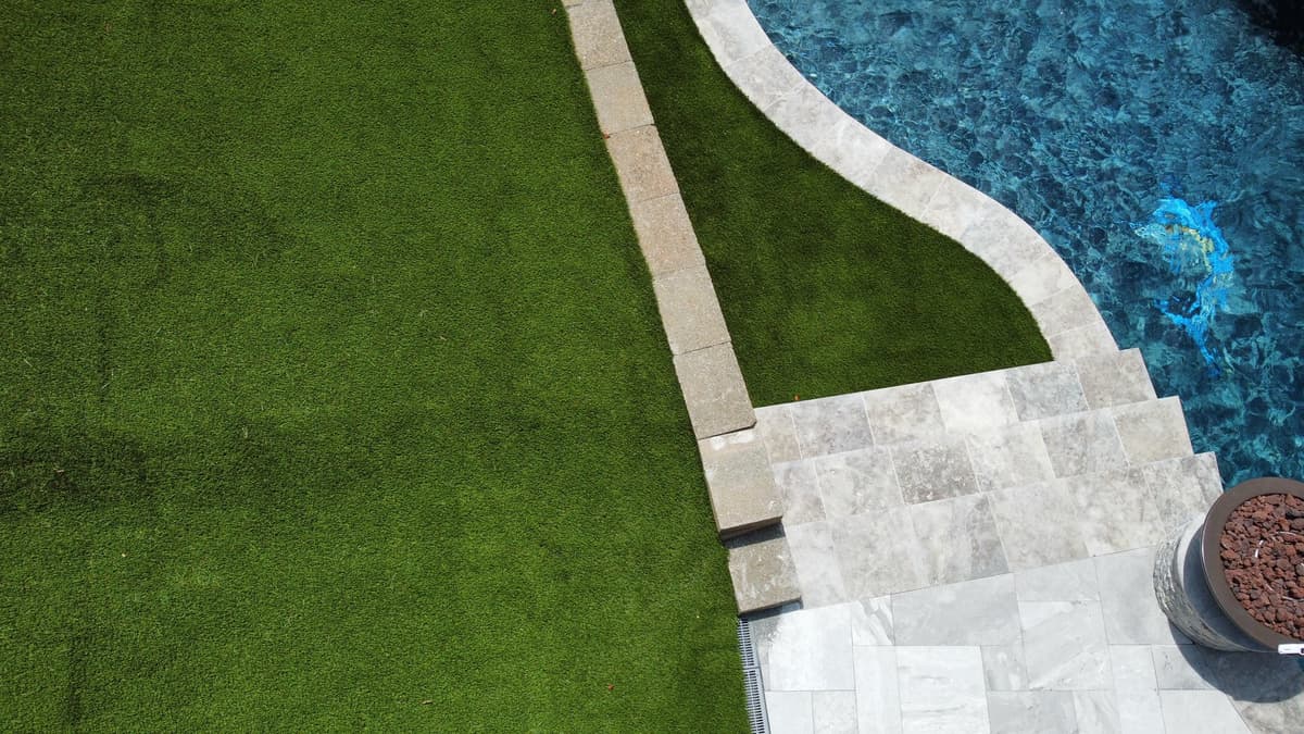 Modern Pool Deck Turf Design