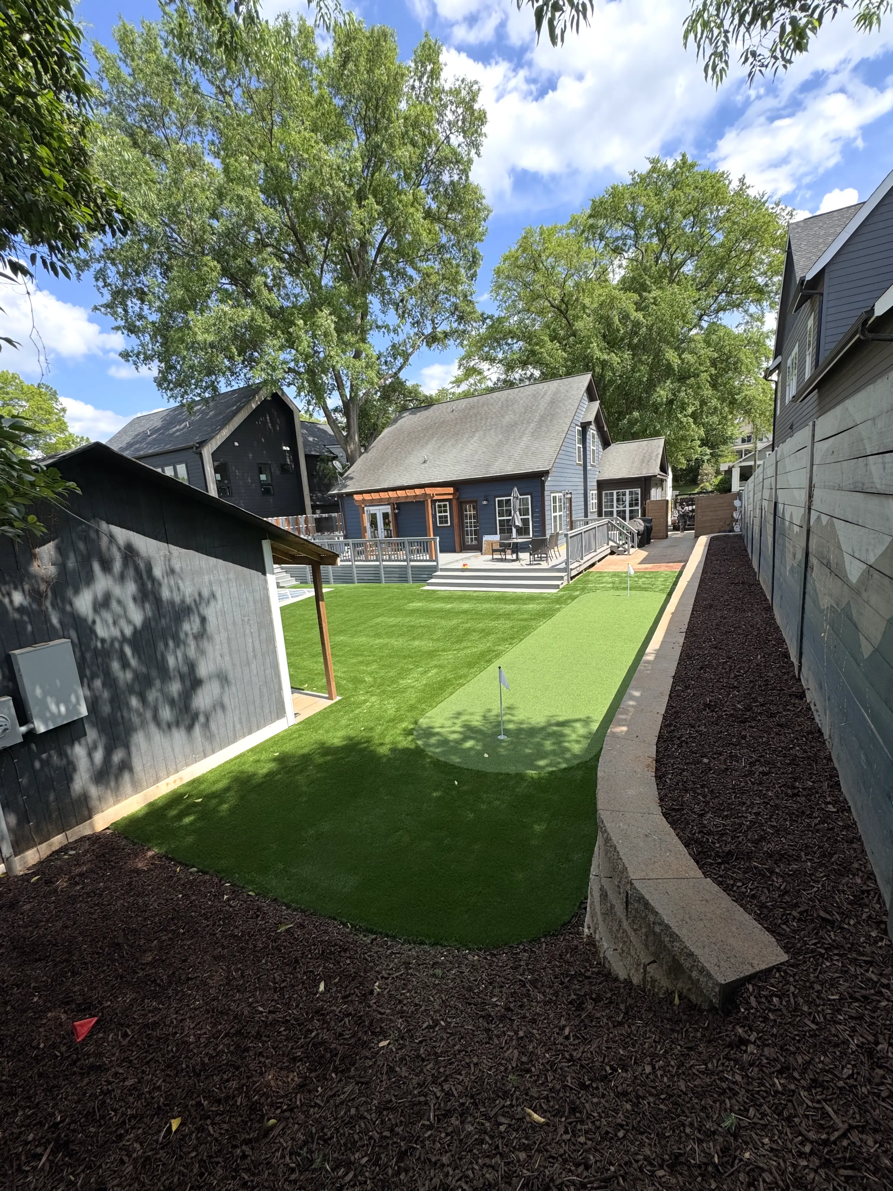 Putting Green & Lawn — Urban Alley Backyard